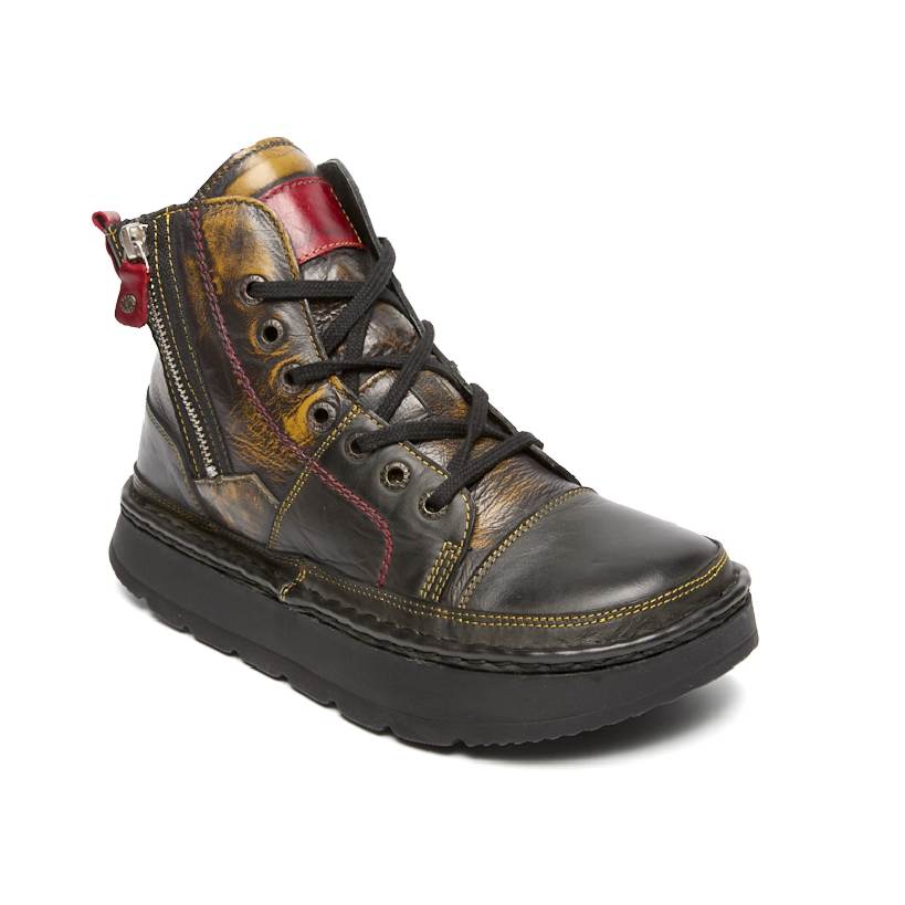 3335-0004-6w Ботинки жен.кожа-шерсть хаки